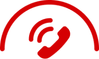 Here's a short alt tag for the image: `Red phone icon with signal waves.`