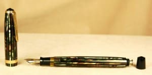 Vintage fountain pen with cap removed.