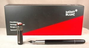 Montblanc fountain pen with box packaging.