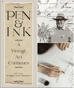 Pen and ink, vintage art continues.