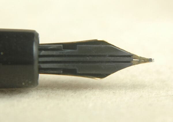 Close-up of a fountain pen nib.